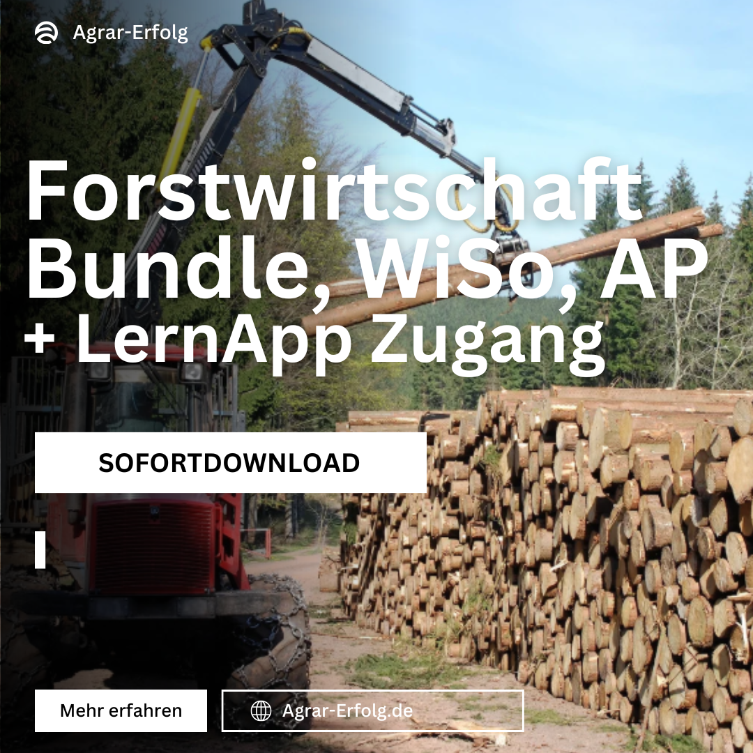 Forstwirt Prüfungs-Bundle – Zwischenprüfung + Abschlussprüfung + WiSo + Trainer-App 🌲