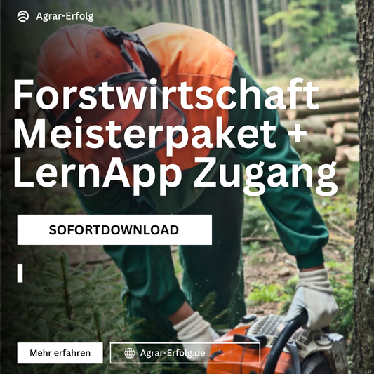 Forstwirtschaft Meisterpaket 2026 – Lern- & Prüfungspaket + App Zugang 🌲